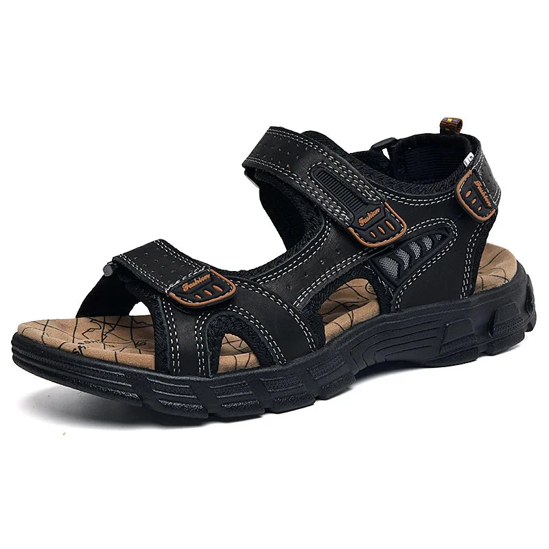 Leather Walking Sandals — Cloud Slides