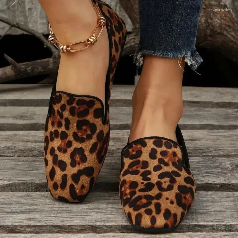Leopard Flat Shoes — Cloud Slides