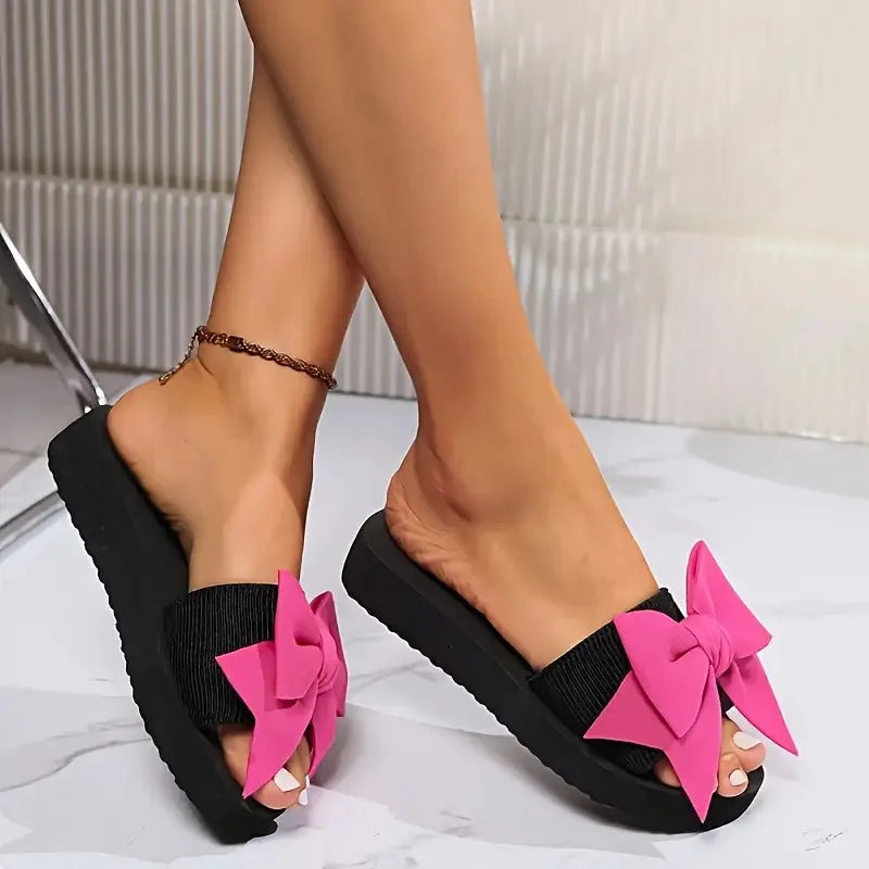 Lola Pink Bow Slides