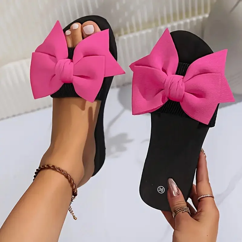 Lola Pink Bow Slides