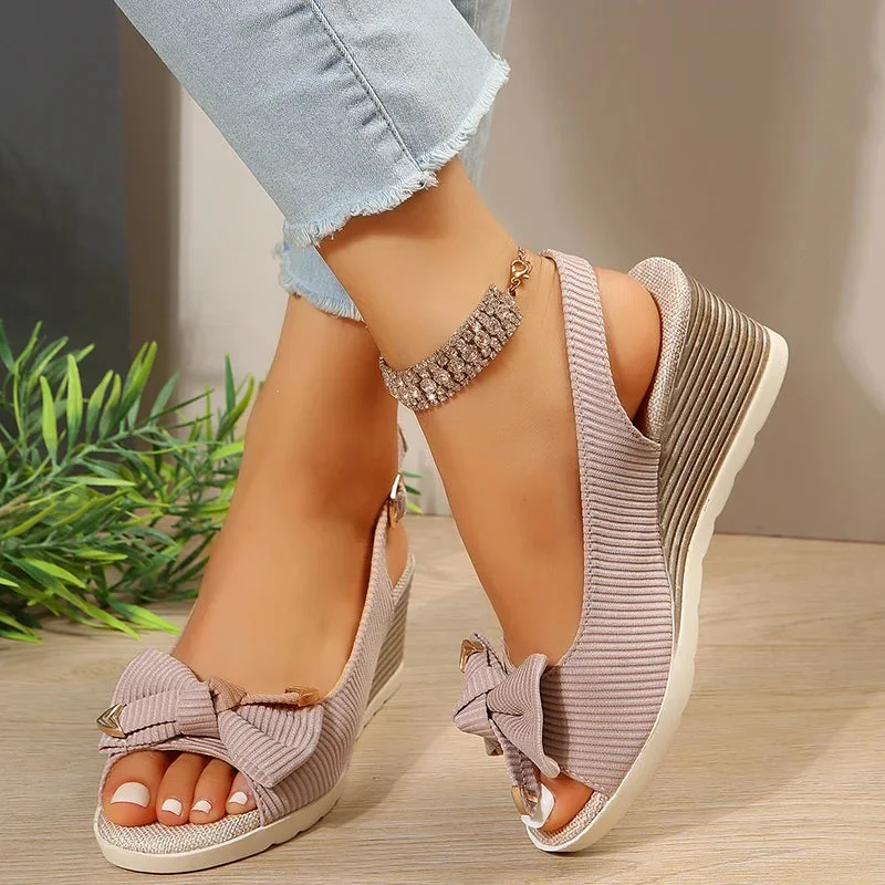 Loretta Bow Wedges