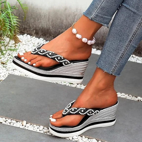 Marina Pearl Wedge Flipflops