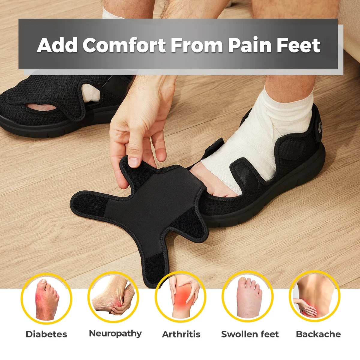 Men Wide Fit Diabetic Sandals