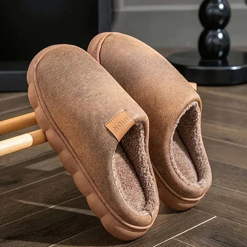 Men's Warm Cotton Slippers — Cloud Slides