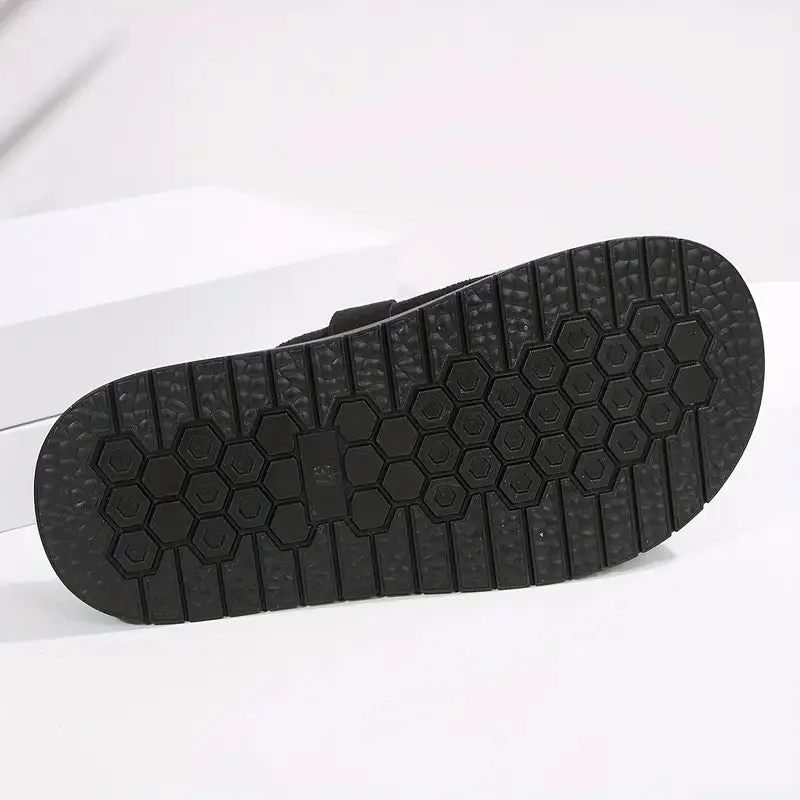 Midnight Buckle Platform Mules