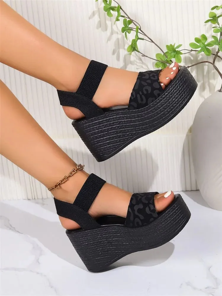Midnight Rise Wedge Sandals