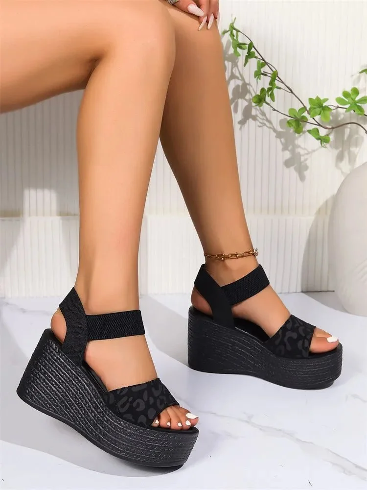 Midnight Rise Wedge Sandals