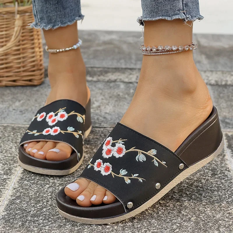 Miriam Floral Wedges