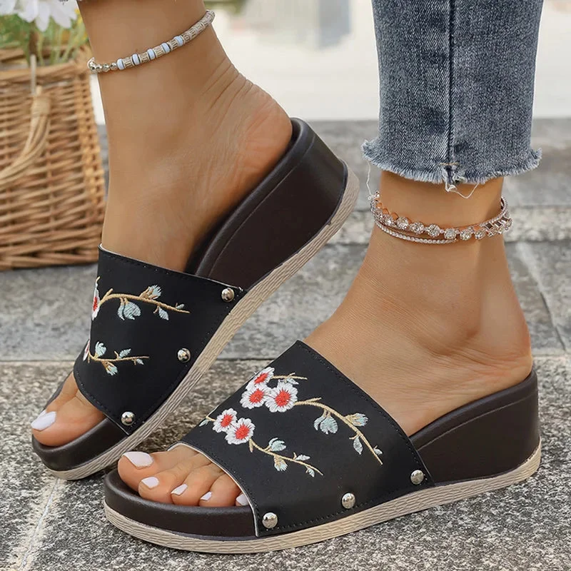 Miriam Floral Wedges