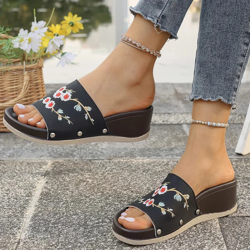 Miriam Floral Wedges