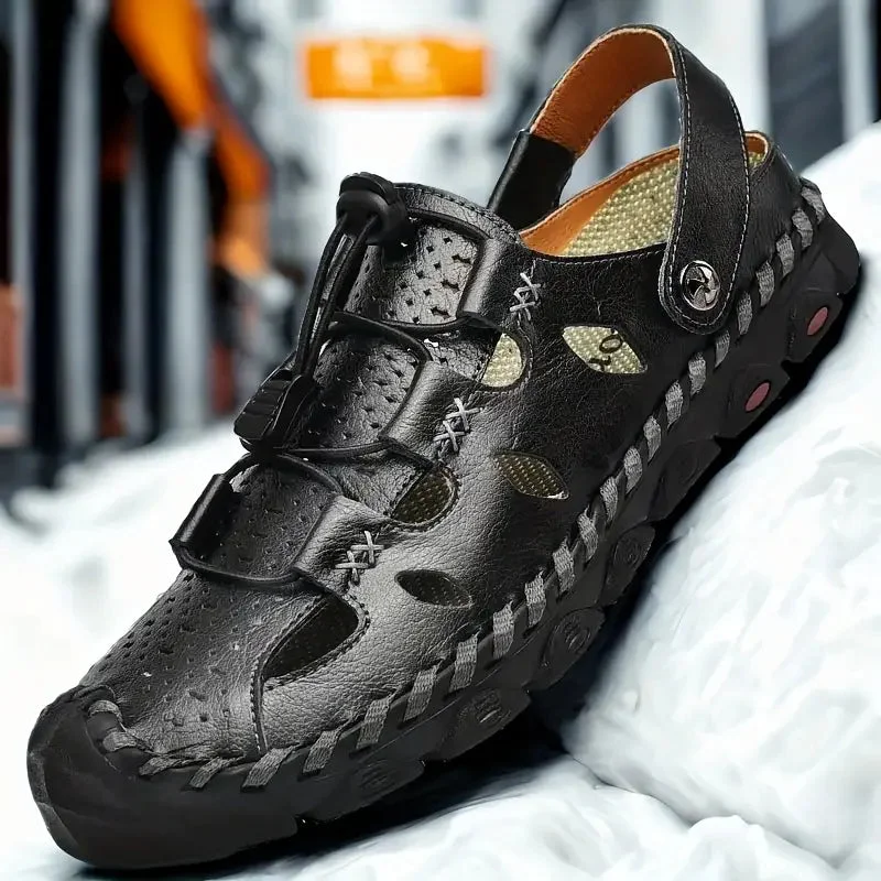 Nomad Trek Fisherman Leather Sandal — Cloud Slides