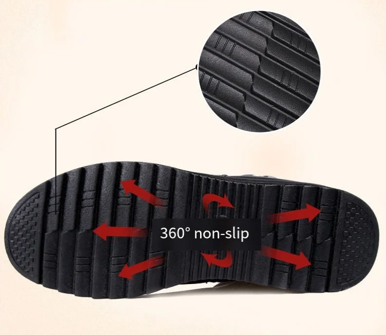 Orthopedic Buckle Leather Boots