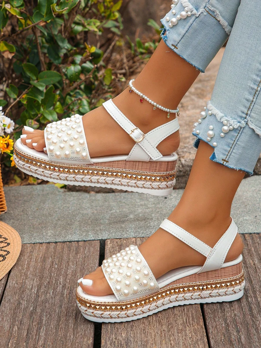 Pearl Luxe Wedges