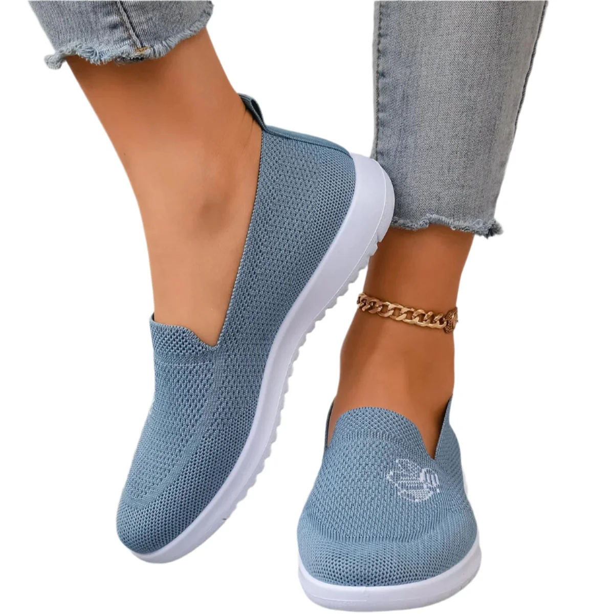 Petal Mesh Slip On Trainers — Cloud Slides