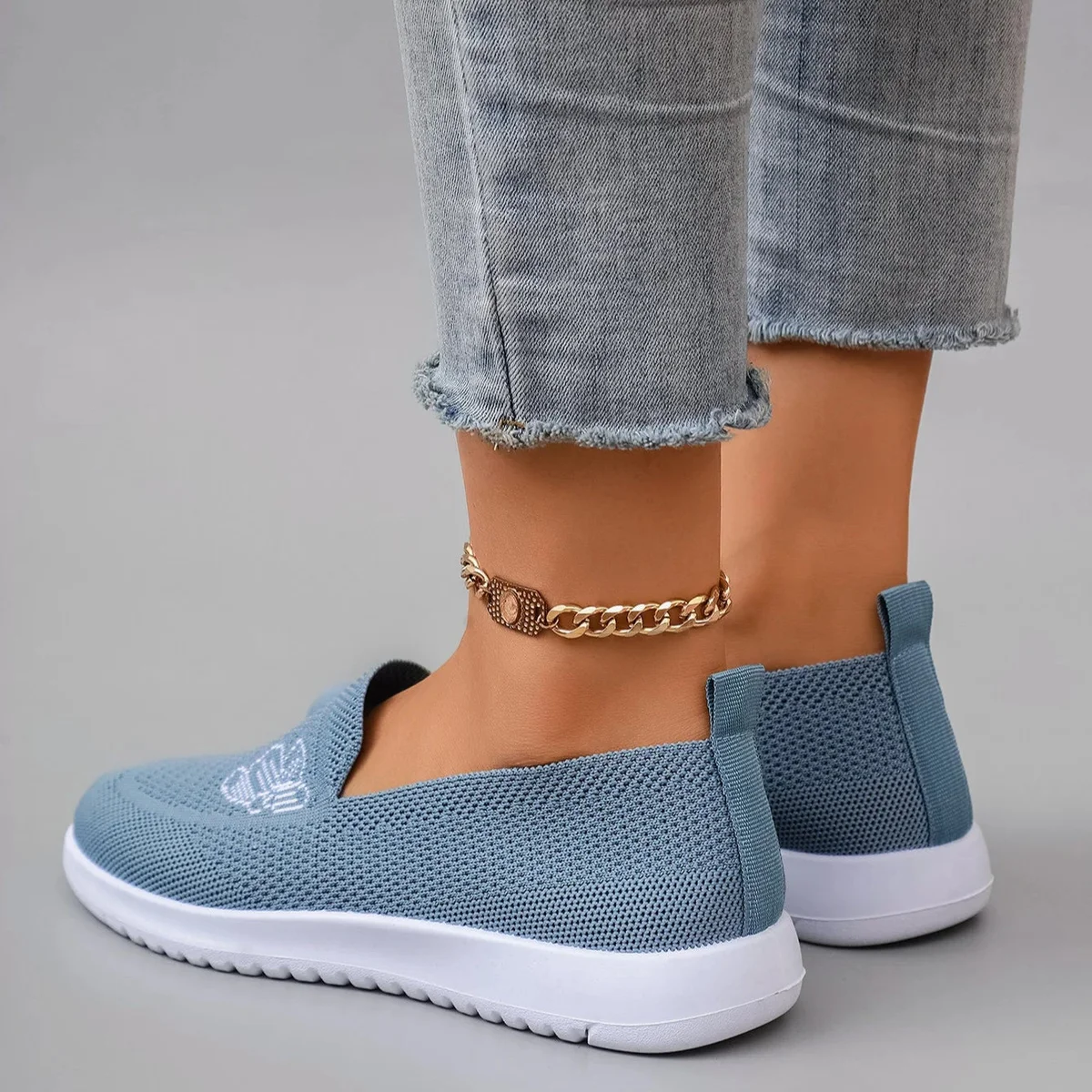 Petal Mesh Slip On Trainers
