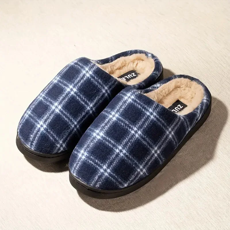 Plaid Comfort Winter Slippers