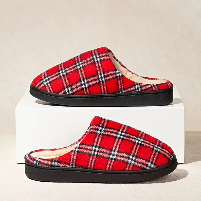 Plaid Comfort Winter Slippers