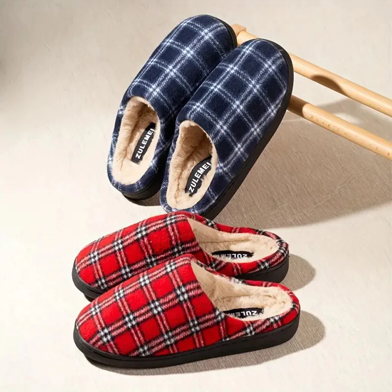 Plaid Comfort Winter Slippers