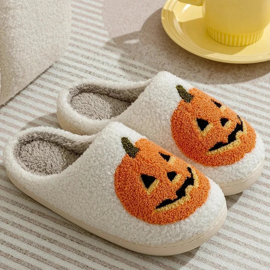 Pumpkin Halloween Slippers — Cloud Slides