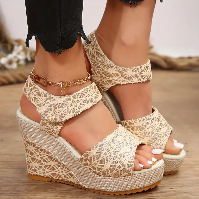 Queen Wedge Espadrille — Cloud Slides