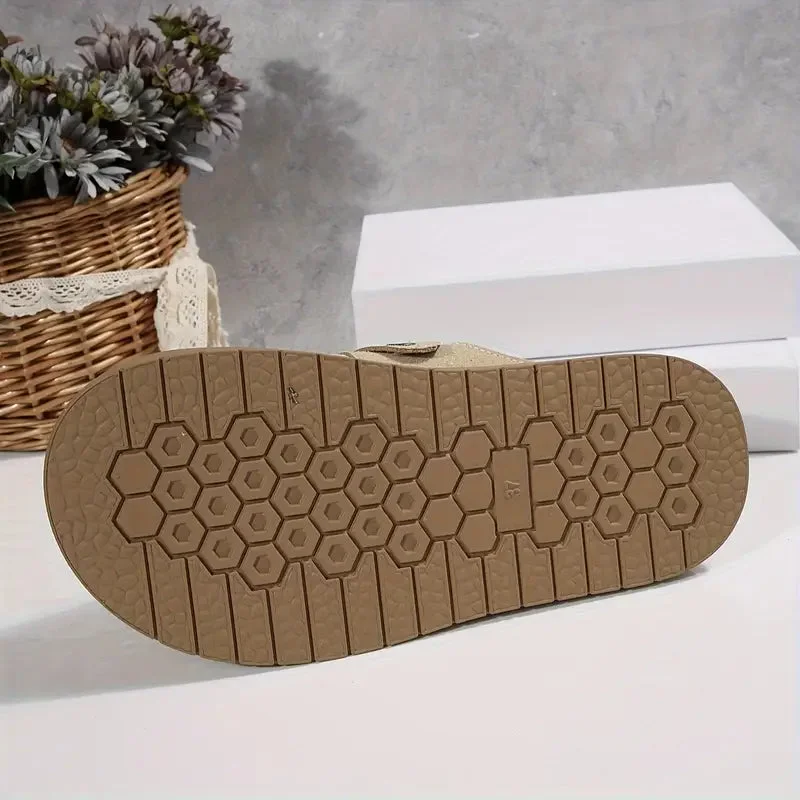 Retro Thick-Soled Half-Slippers
