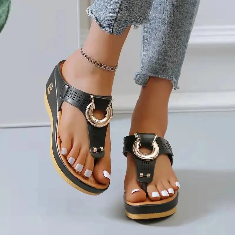 Ring Wedge Sandals — Cloud Slides