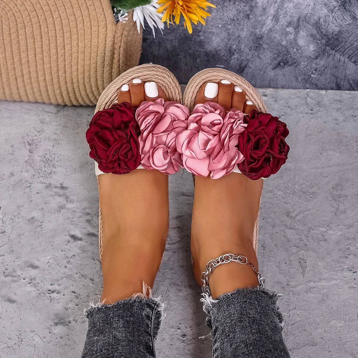 Rosalie Bloom Wedges