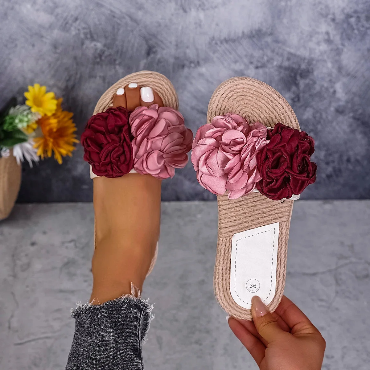 Rosalie Bloom Wedges