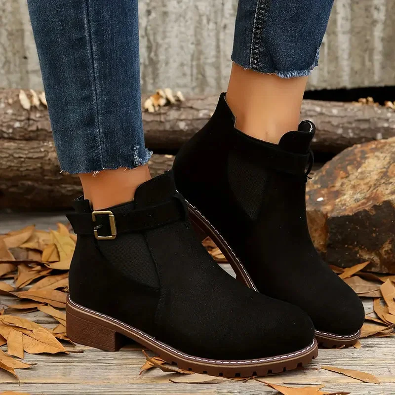 Rustic Charm Ankle Suede Boots