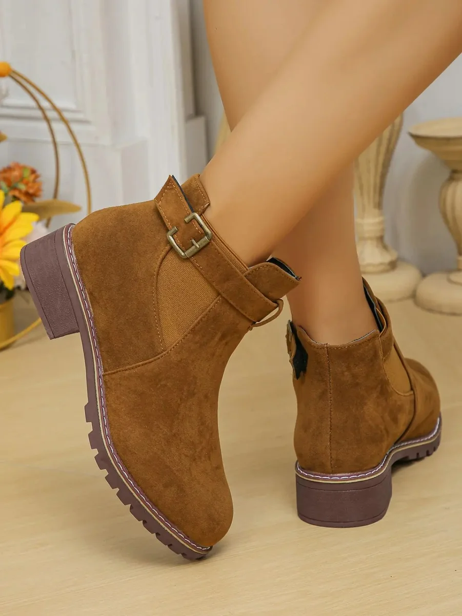 Rustic Charm Ankle Suede Boots