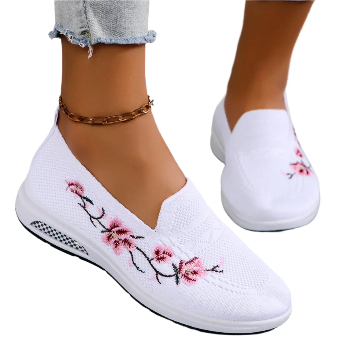 Spring Blossom Floral Slip On Shoes
