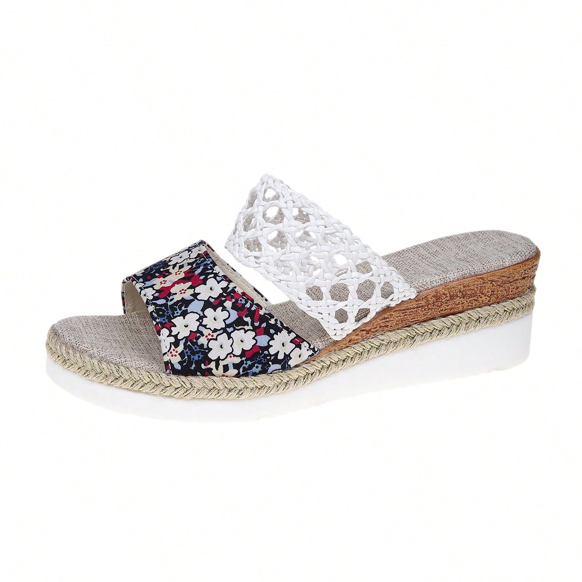 Straw Woven Wedge Sandals