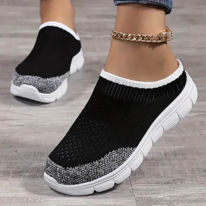 Stride Ease Knit Sneakers — Cloud Slides