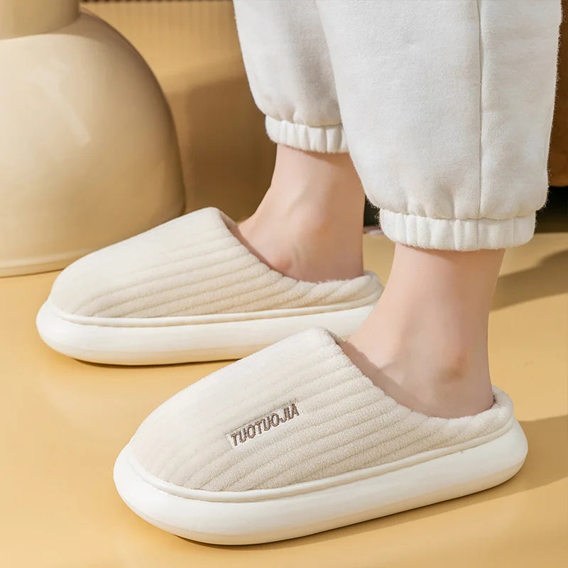 Stripe Fluff Memory Foam — Cloud Slides