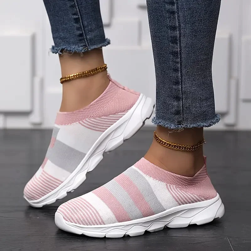 Striped Socks Slip On Trainer
