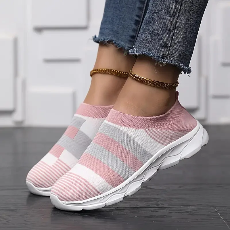 Striped Socks Slip On Trainer