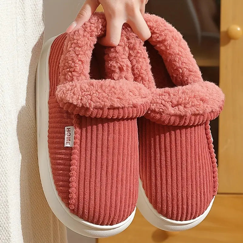 Striped Warm Shoes — Cloud Slides