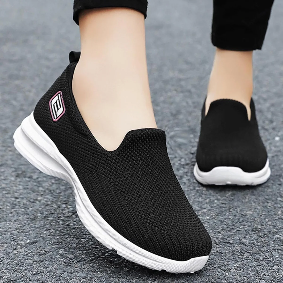 Tennis Slip On Trainers — Cloud Slides