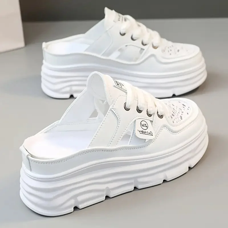 White Backless Shoes