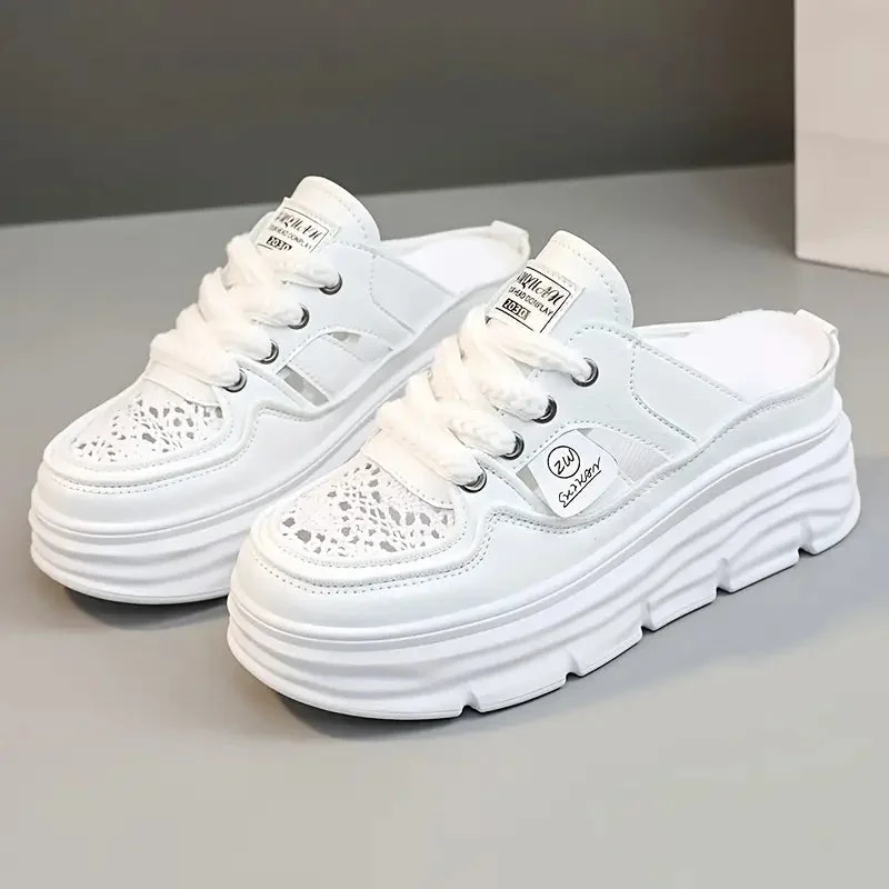 White Backless Shoes