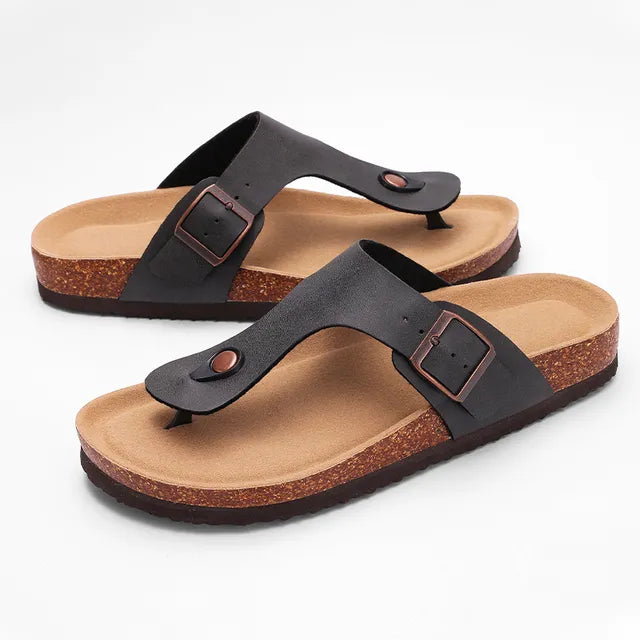 Women Cork Sandals — Cloud Slides