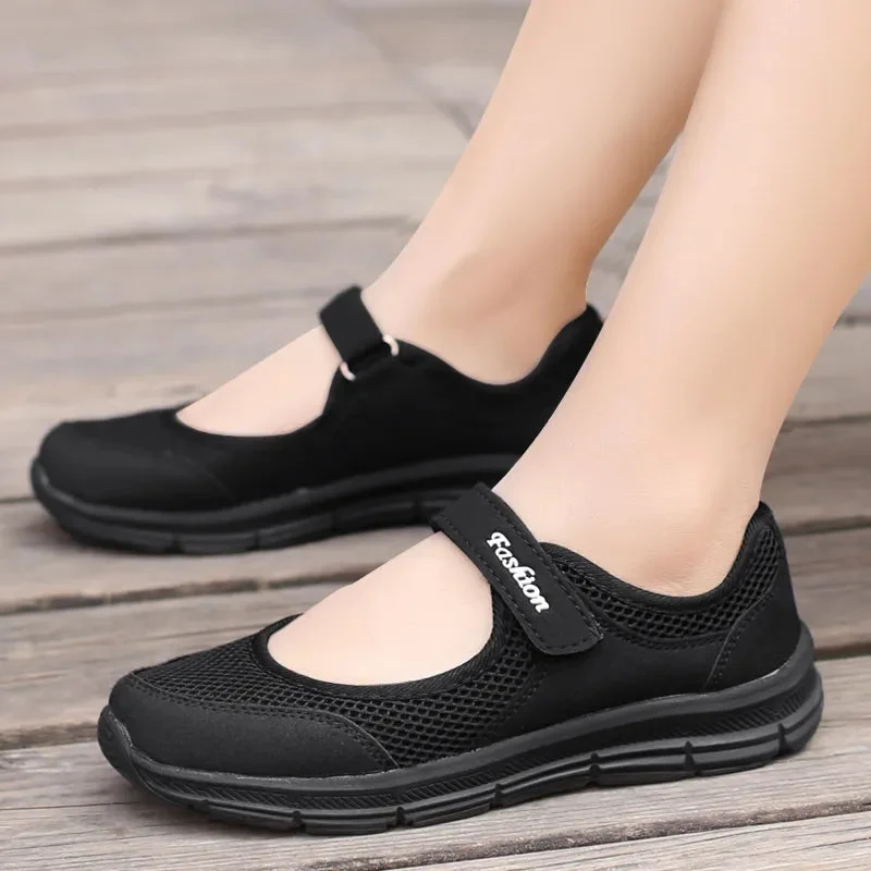 Women Mesh Slip-On Shoes — Cloud Slides