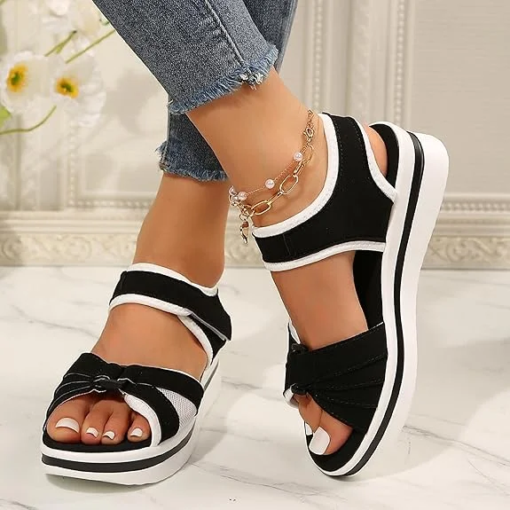 Wide Fit Espadrille Wedge — Cloud Slides