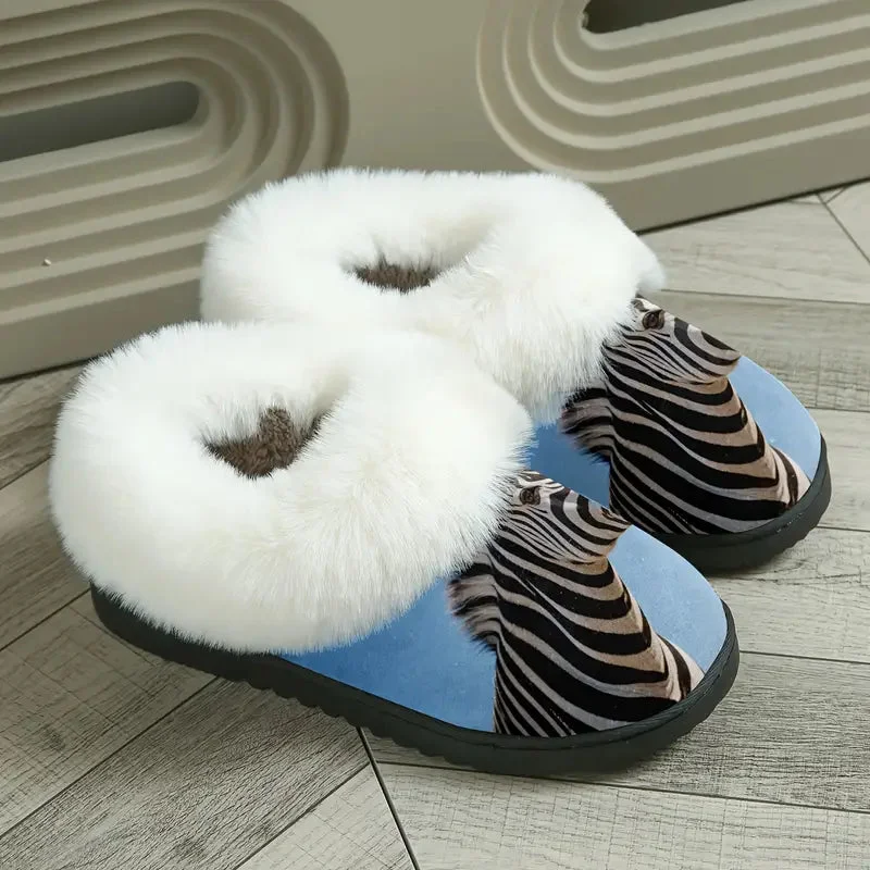 Zebra Cozy Slippers